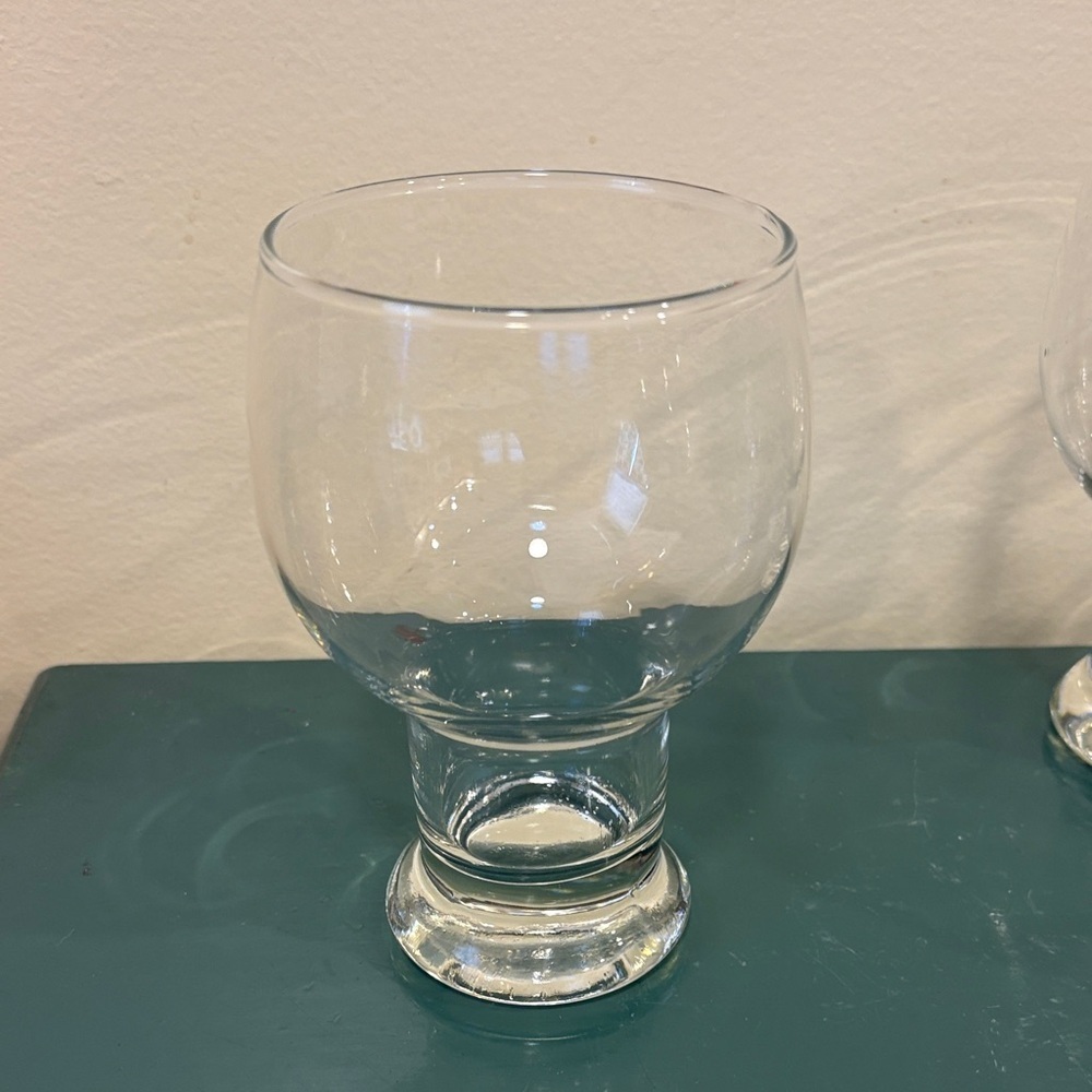 Vintage Libbey Hollow Stem Beer Glasses - set of 4.